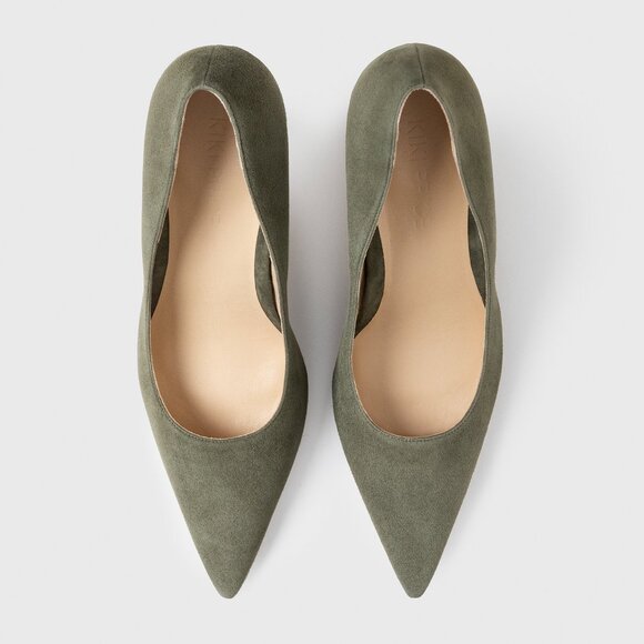 Sage Suede Heels - Picture 9 of 12